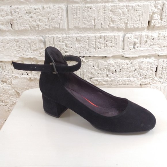 SUEDE ANKLE STRAP MARY JANES - Picture 1 of 6
